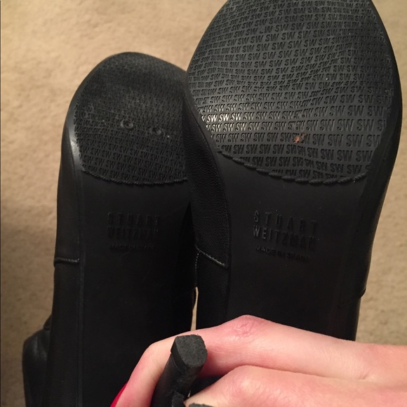 Stuart Weitzman black leather boots - Picture 5 of 7